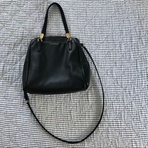 Black leather Coach crossbody